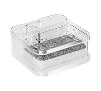 Bathroom Soap Dish - Double Layer Drip Sponge Organiser No Drilling | Soap Holder for Bathroom | For Kitchen Shower Counter Wall Corner Bathroom Vanity Bathtub Worktop Toilet