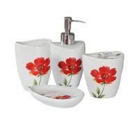 Bathroom Soap Dispenser Set Bathroom Decor Ceramic Accessories Set Features Soap Dispenser Pump Toothbrush Holder Cup Dish 4pcs Luxury Decor