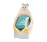 Bathroom Soap Holder - 16x14.5x10cm Animal Design, Durrable Ceramic Rack, Self-Draining Base with Slip-Resistant Feet | Functional Dish for Kitchen Basin Laundry Room Spa Resort Picnic