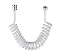 Bathroom Spring Hose, Spiral Spring Flexible Shower Hose for Shower Head Water Plumbing Toilet Bidet Sprayer(5 Meters White)