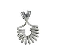 Bathroom Spring Shower Hose 1.5m/2m Black Gray Spring Flexible Line Expansion Head Bathroom Shower Basin Line Hose(1.5m Grey,1pc)