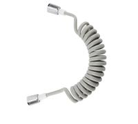 Bathroom Spring Telescopic Hose ABS Spiral Hose Flexible Shower Hose for Sprayer Gun Bathroom Toilet Bidet Sink Tap (Gray)