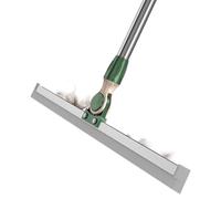Bathroom Squeegee - Silicone Floor Squeegee, 180-Degree Rotating Broom
