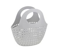 Bathroom Storage Basket 2 PCS Hand-held Basket Foldable Soft Bath Storage Washbasin New Bathroom Frame Portable Shower Container(Grey)