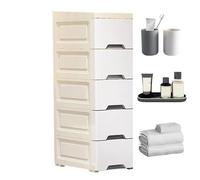 Bathroom Storage Cabinet - 80cm Narrow Organizer, Mobile Drawer Tower, Vertical Shelf System | Space Saving Rolling Storage Cabinet for Hotel Apartments, Kitchen-Bathroom Companies