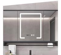 Bathroom Storage Cabinet HD Quality Display Touch Button Control Foldable Design LED Lighting Modern Bathroom Space-Saving Shelf Stylish ty Unit
