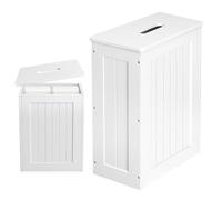 Bathroom Storage Cabinet, White Toilet Roll Paper Cabinet, Bathroom Floor Cabinets, Practical Storage Solution, Wooden Toilet Cleaning Tidy Box, 14x27x35cm(D*W*H)
