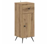 Bathroom Storage Cainet with Drawer BREDA Engineered Wood Cabinet Slim vidaXL