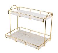 Bathroom Storage Rack, 2-Tier No Drill Shower Shelf with Non-Marketing Tape, Space-Saving Organizer for Bathroom & Kitchen