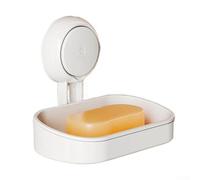 Bathroom Suction Soap Holder, Bathroom Washbasin Household Drain Rack, 14 * 8.5 * 11.4cm No Drill Dual-Layer Soap Dish For Shower
