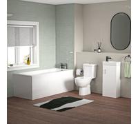 Bathroom Suite 1600mm Square Bathtub With 400mm Freestanding Vanity and Toilet