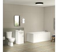 Bathroom Suite 1600mm Square Bathtub With 450mm Freestanding Vanity and Toilet