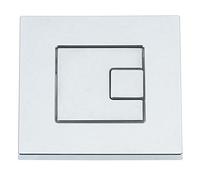 Bathroom Supastore Silver Toilet Tavistock Square Dual Flush Chrome SQFB 71mm x 71mm Porcelain Pneumatic Dual Flush