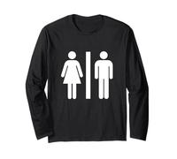 Bathroom Symbol Pictogram Design | The Symbol for WC Long Sleeve T-Shirt