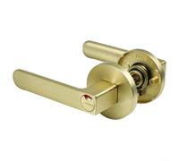Bathroom Three Pole Lock with Red Green Indicator System for Improved Privacy Control (Gold)