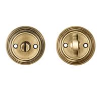 Bathroom Thumbturn And Release Handle Reeded Design 55mm Dia Antique Bronze Loops Multi One Size