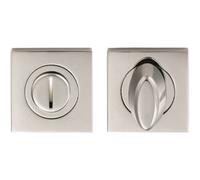 Bathroom Thumbturn Lock And Release Handle Square Rose Polished Chrome