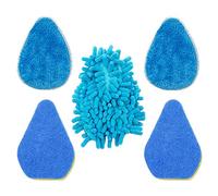 Bathroom Tile Cleaner Replacement Pad Kit - Bath, Tile, Wall and Shower Cleaner Attachment Pad Refills for Telescopic Bathroom Scrubber Triangle Mop