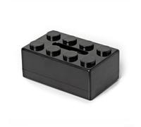 Bathroom Tissue Box with Creative Building Block Design, Wall Mounted or Desktop Use, Made from Sturdy ABS Material for Efficient Storage (black)