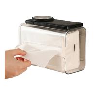 Bathroom Tissue holder - No Punching Clear Wipes Dispenser, Wall Mounted Tissue Box Holder, | Refillable Wet Wipes Storage Case, Transparent Dispenser Use For Bathroom, Kitchen, Bedroom