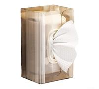 Bathroom Tissue Holder Wall Mounted, No Drilling Required Installation, Space Saving Design For Kitchen And Bathroom, For Easy Refilling With Top Opening(Transparent color)