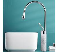 Bathroom, Toilet, Basin, Faucet, Raised Table, hot and Cold, Faucet, White, electroplated Jade, high