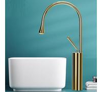 Bathroom, Toilet, Basin, Faucet, Raised Table, hot and Cold, Splash Proof, Faucet, White, Gold, high