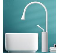 Bathroom, Toilet, Basin Faucet, Raised Table, hot and Cold, Splash Proof, Faucet, White, high