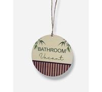 Bathroom Toilet Engaged Vacant Double Sided Round Wooden Sign With Natural Bamboo Aesthetic Design (Bathroom Engaged/Vacant)
