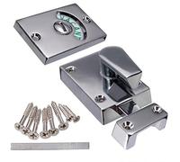 Bathroom Toilet Lock, Zinc Alloy Vacant Engaged Privacy Bolt Door Latch with Indicator for Home, Office and Changing Room - Chrome
