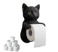 Bathroom Toilet Paper Holder | Cute Cat Toilet Paper Stand - Wall Dispenser for Household, Bathroom, Guest Toilet with Sturdy Mounting,B