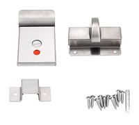 Bathroom Toilet Privacy Bolt Door Lock with Vacant Engaged Indicator Screw Fittings Sturdy Zinc Alloy Stainless Steel for Public Restroom Airport Hospital Shopping Mall Office