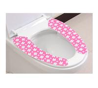 Bathroom Toilet Seat Cover Self-adhesive Washroom Warmer Mat Pads Lid Cover (pink rabbit)