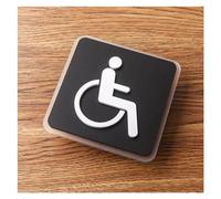 Bathroom Toilet Signs Squatting Reminder Signs WC Doorplate Acrylic Signage Door Sticker Restroom Plaque Plates Logo Mark(C)