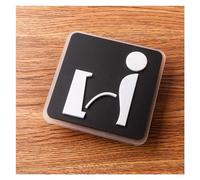 Bathroom Toilet Signs Squatting Reminder Signs WC Doorplate Acrylic Signage Door Sticker Restroom Plaque Plates Logo Mark(D)