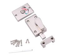 Bathroom Toilet WC Indicator Privacy Dead Bolt Door Lock, Vacant Engaged + Screws, 38 * 13 * 35mm Toilet Shower cubicles & Bathroom Indicator Bolt (Satin Nickel)