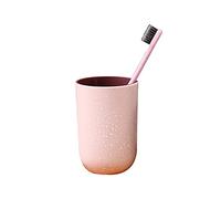 Bathroom Toothbrush Cup Plastic Toothbrush Holder Tumbler Cups Reusable Drinking Cup Frosted Wash Cup Tooth Brushing Tumbler Multifunctional Tumbler Cup (pink)