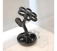 Bathroom Toothbrush Holder with Drainage Holes Makeup Brush and Razor Holder for Shower Multifunctional Storage Organiser Accessories in Black