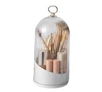Bathroom Toothbrush Storage - Concealed Brush Holder, Sliding Brush Holder, Dustproof Lipstickorganizer Box Rotating 3-Slot ToothBrush Holders With Slide Lids For Vanity Makeup Brushes