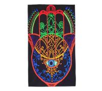 Bathroom Towel Culture Hebrew Hamsa Art Evil Eye Compact Pool Towel Adults Beach Blanket For Spa Pool Yoga 27.5X16In