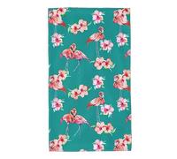 Bathroom Towel Hibiscus Flowers Flamingos Swim Towel Highly Absorbent Soft Hand Towels, For Surfing, Camping, Holiday, Travel, 40x70cm