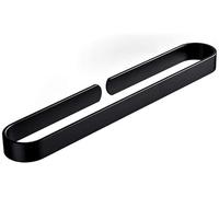 Bathroom Towel Holder Towel Rack Space Aluminum Holder Bathroom Towels Hanger Wall Hanging Bar Organizer Shelf Compact Bathroom Storage(A-Black,30cm)