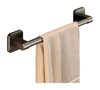 Bathroom Towel Holder White Without Drilling Black Bar Self-Adhesive TowelRack TowelRail,Dark Grey,40CM