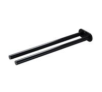 Bathroom Towel Rack Stainless Steel Holder Wall Double Hand Bar Hanger Ladder Holder Bathroom Accessories Double Holder Black 40cm