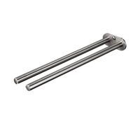 Bathroom Towel Rack Stainless Steel Holder Wall Double Hand Bar Hanger Ladder Holder Bathroom Accessories Double Holder Silver 40cm