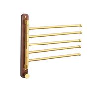 Bathroom Towel Rail Towel Rack Swing Towel Holder Bathroom Swivel Towel Bar Wall Mounted Rotating Towel Rack Space Aluminum 2/3/4/5Bar Bathroom Shelf Towel Holder ()