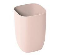Bathroom Trash Bin Small Office Can Plastic Waste Paper Rubbish Bin Modern Bin for Bathroom Bedroom Living Room Pink