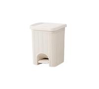 Bathroom Trash Can Trash Can with Lid，Small Bathroom for Bedroom,Toilet Narrow Garbage with Removable Liner for living room decor(White,Small)