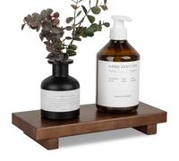 Bathroom Tray Wood Riser Kitchen Decor Soap Holder, 10" x 4.5" Walnut
