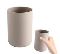 Bathroom Tumbler Cup, 300ml Reusable Water Cup Plastic Drinking Cups Bathroom Toothbrush Holder for Home Travel(Coffee)